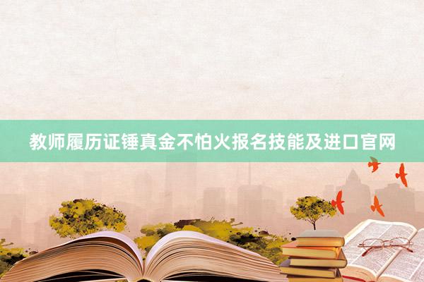 教师履历证锤真金不怕火报名技能及进口官网